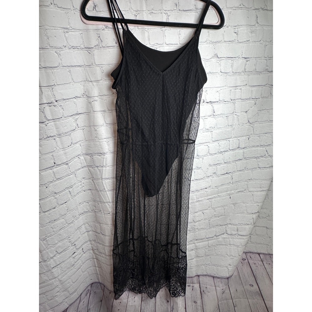 H & M COACHELLA LADIES BLACK LACE DRESS WITH TANK LINER (6) NEW WITH TAGS